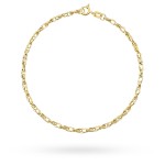 Gold double oval rolo bracelet
