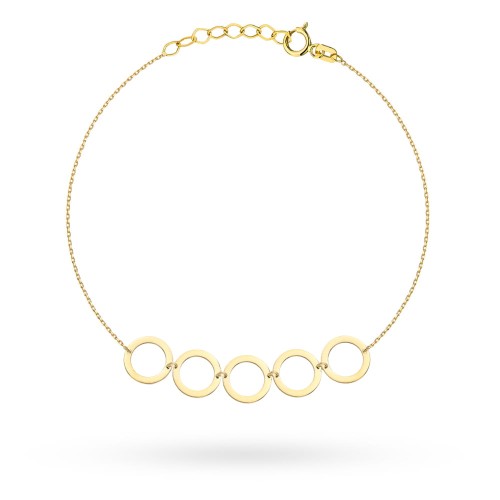 Bransoletka złote ringi