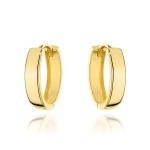 Kolczyki złote gładkie owalne na angielskim zapięciu