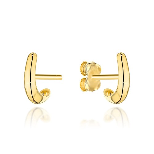 Kolczyki złote subtelnie zawinięte