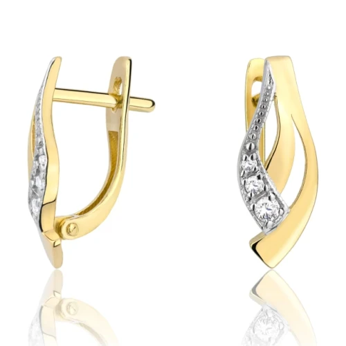 Złote kolczyki cyrkonie pr. 333 1.24