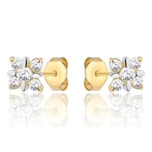 Złote kolczyki kwiatki pr. 333 2.923