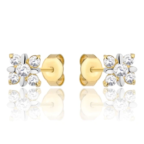 ZŁOTE KOLCZYKI KWIATKI