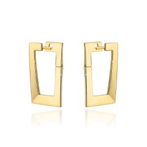 Kolczyki złote eleganckie prostokąty małe