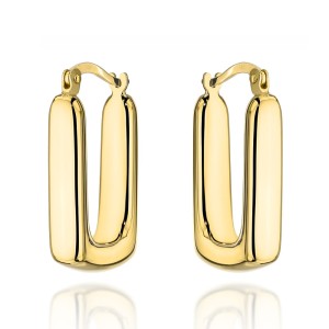 Kolczyki złote prostokątne duże