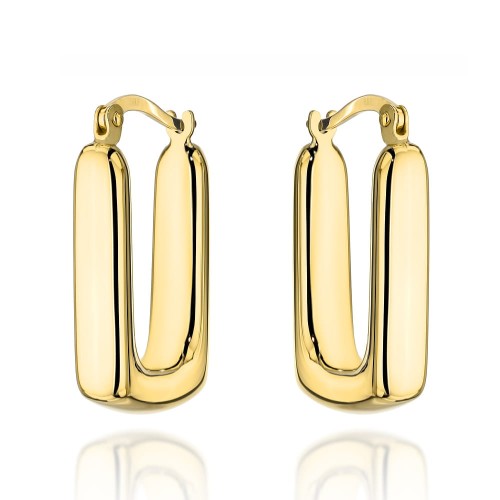 Kolczyki złote prostokątne duże