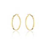 Kolczyki złote kółka szerokie na angielskim zapięciu 2,2 cm