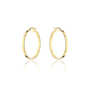 Kolczyki złote kółka szerokie na angielskim zapięciu 2,2 cm