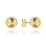 Kolczyki złote kółka w gładkiej oprawie pr. 585