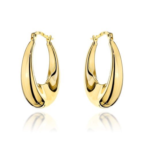 Kolczyki złote klasyczne owale