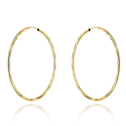 Kolczyki koła diamentowane super lekkie 6cm