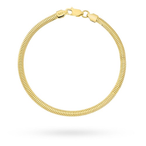 Bransoletka złota żmijka - 3,3 mm
