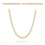 Naszyjnik złoty z kolekcji "PIATTO" w dwóch kolorach złota zdobiony diamentowaniem