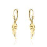 Kolczyki złote ażurowe skrzydła na angielskim zapięciu