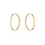 Kolczyki złote koła szerokie na kreolu