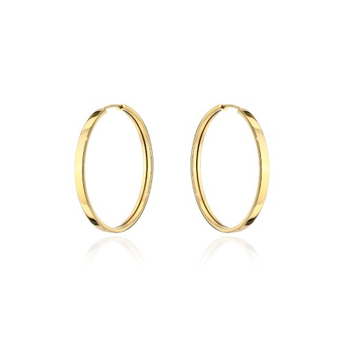 Kolczyki złote koła szerokie na kreolu