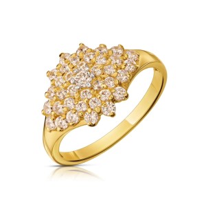 Złoty pierścionek zdobiony pr. 333 cyrkoniami 3.1551