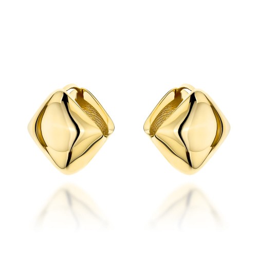 Kolczyki złote gładkie kwadraty