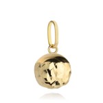 Gold diamond ball pendant