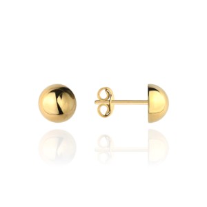 Kolczyki pół kulki śr. 4 mm na sztyfcie super lekkie