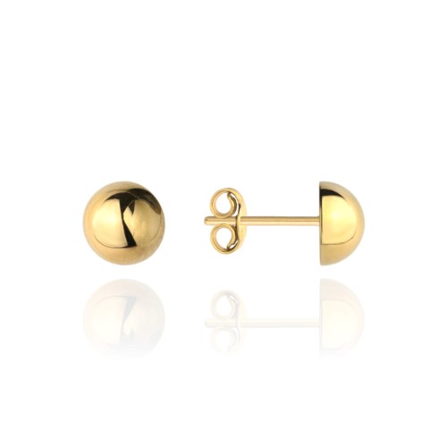 Kolczyki pół kulki śr. 4 mm na sztyfcie super lekkie