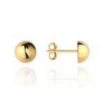 Kolczyki pół kulki śr. 6 mm na sztyfcie super lekkie