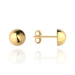 Kolczyki pół kulki śr. 7 mm na sztyfcie super lekkie