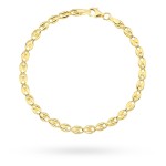 Bransoletka złota o regularnym owalnym wzorze