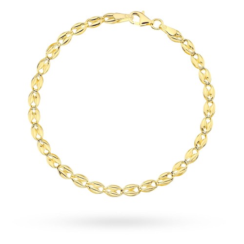 Bransoletka złota o regularnym owalnym wzorze