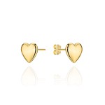 Kolczyki złote gładkie serca