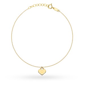 Bransoletka złota z wiszącym sercem