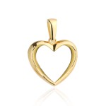 Zawieszka złota kontur serca duża