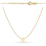 Naszyjnik złoty kłódka - serce