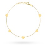 Bransoletka złota pełne serduszka