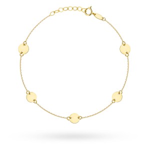 Bransoletka złota pełne kółka