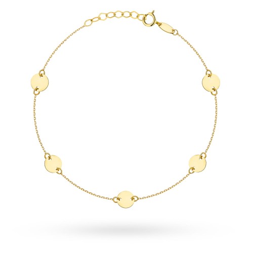 Bransoletka złota pełne kółka