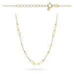 Naszyjnik złoty ogniwa i kosteczki