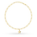 Bransoletka złota długie ogniwa i gwiazdka