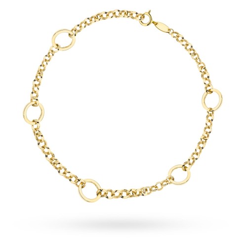 Bransoletka złota o splocie rolo z kółeczkami