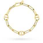 Bransoletka złota długie ogniwa i owalne elementy