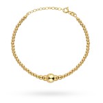 Bransoletka złota złożona z kuleczek