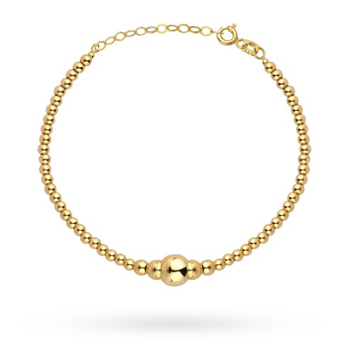 Bransoletka złota złożona z kuleczek