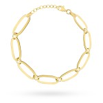 Bransoletka złota duże ogniwa przeplatane małymi