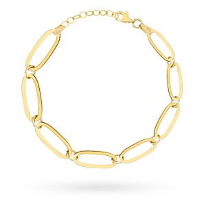 Bransoletka złota duże ogniwa przeplatane małymi