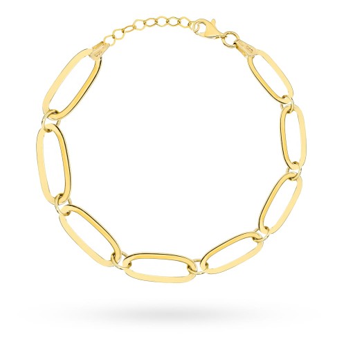 Bransoletka złota duże ogniwa przeplatane małymi