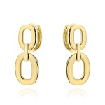 Kolczyki złote owale na kreolu