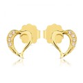 Złote kolczyki L'amour