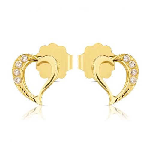 Złote kolczyki L'amour