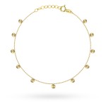 Gold bracelet with diamond hoops