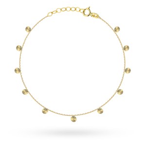 Bransoletka złota z diamentowanymi kółkami